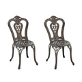 Ensemble de 2 chaises de bistro en aluminium moulé