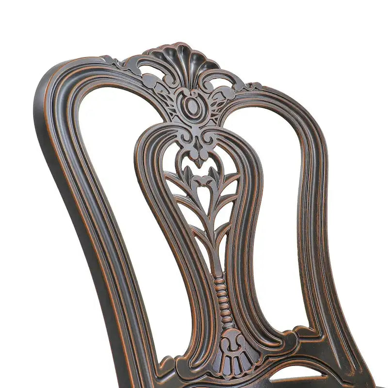 Ensemble de 2 chaises de bistro en aluminium moulé