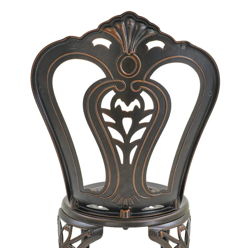 Ensemble de 2 chaises de bistro en aluminium moulé