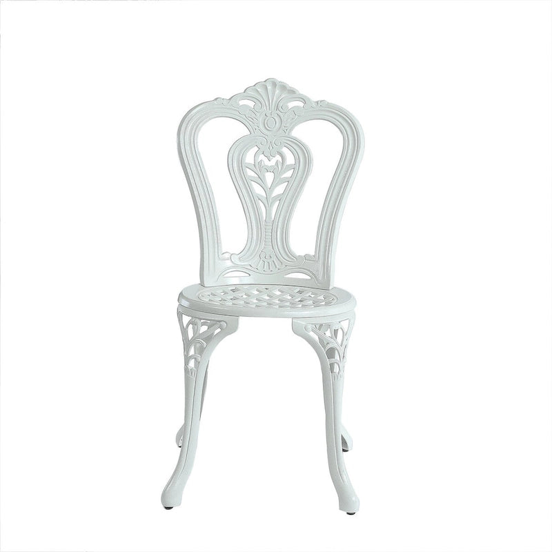 Ensemble de 2 chaises de bistro en aluminium moulé