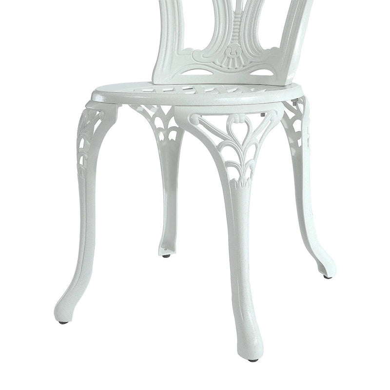 Ensemble de 2 chaises de bistro en aluminium moulé