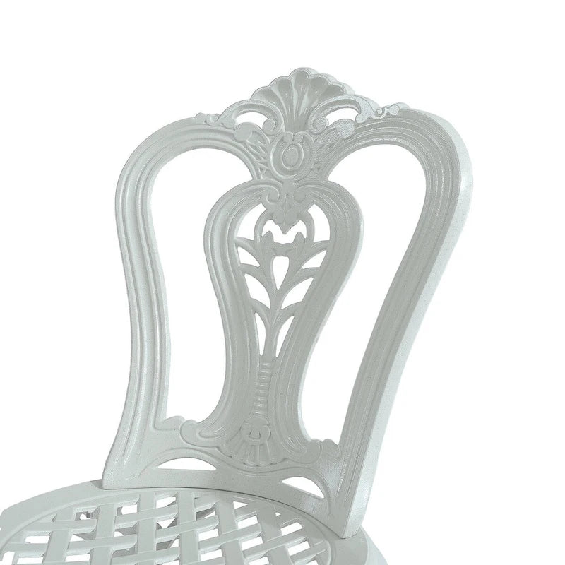 Ensemble de 2 chaises de bistro en aluminium moulé
