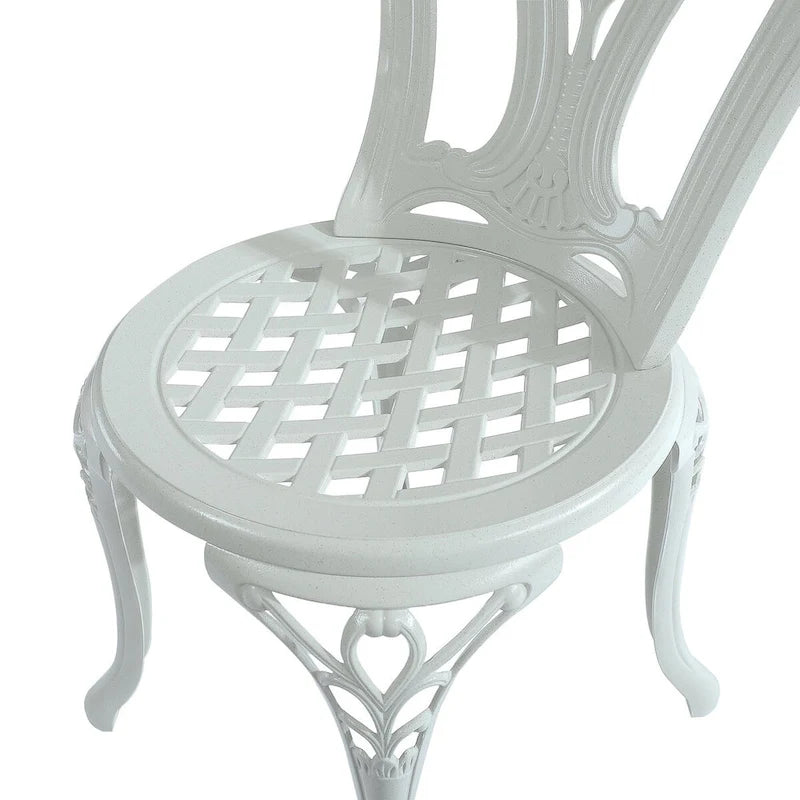 Ensemble de 2 chaises de bistro en aluminium moulé