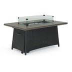 Ensemble de salon de jardin Portofino Casual 7 pièces Sunbrella avec foyer intégré