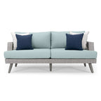 Ensemble de salon de jardin Portofino Casual 7 pièces Sunbrella avec foyer intégré