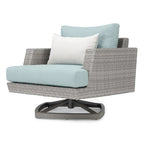 Ensemble de salon de jardin Portofino Casual 7 pièces Sunbrella avec foyer intégré