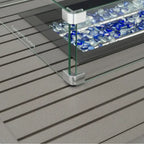 Ensemble de salon de jardin Portofino Casual 7 pièces Sunbrella avec foyer intégré