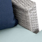 Ensemble de salon de jardin Portofino Casual 7 pièces Sunbrella avec foyer intégré