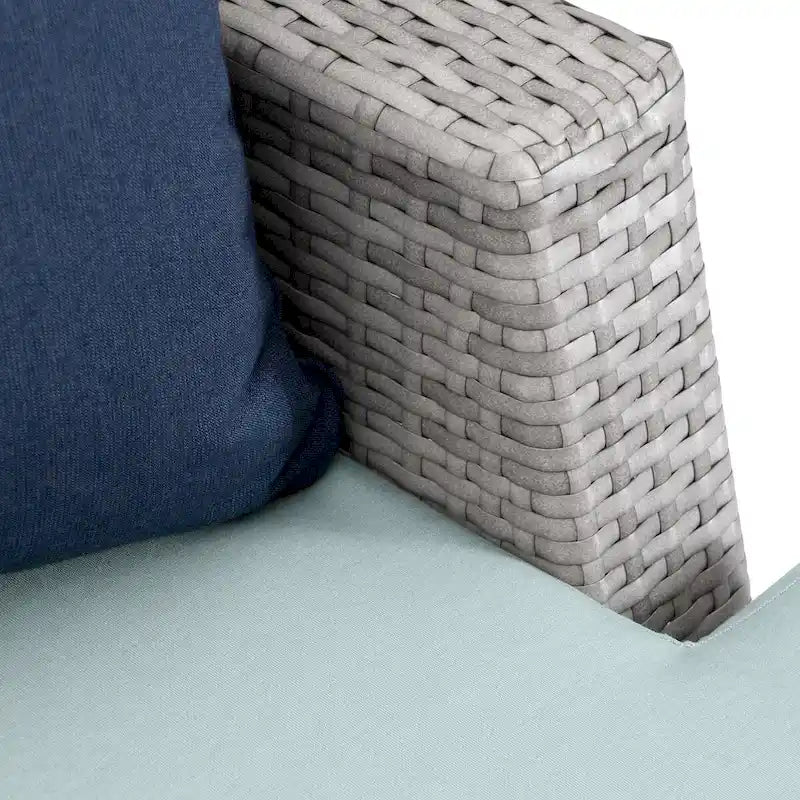 Ensemble de salon de jardin Portofino Casual 7 pièces Sunbrella avec foyer intégré