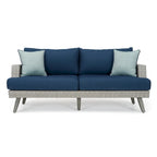 Ensemble de salon de jardin Portofino Casual 7 pièces Sunbrella avec foyer intégré