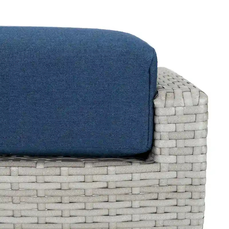 Ensemble de salon de jardin Portofino Casual 7 pièces Sunbrella avec foyer intégré