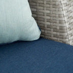 Ensemble de salon de jardin Portofino Casual 7 pièces Sunbrella avec foyer intégré