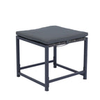 Ensemble de salle à manger d'extérieur 9 pièces avec chaises en rotin et plateau en verre, gain de place.
