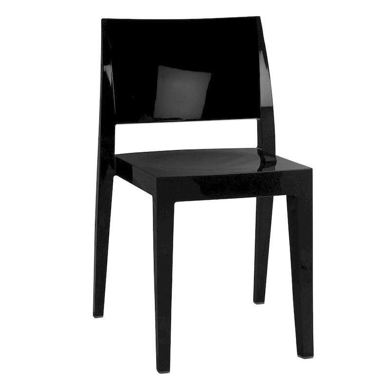 Chaises d'appoint empilables modernes WRGHOME pour terrasse, intérieur/extérieur (lot de 2) - 79 cm H x 49 cm L x 50 cm P