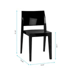 Chaises d'appoint empilables modernes WRGHOME pour terrasse, intérieur/extérieur (lot de 2) - 79 cm H x 49 cm L x 50 cm P