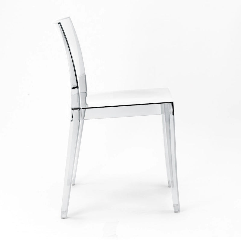 Chaises d'appoint empilables modernes WRGHOME pour terrasse, intérieur/extérieur (lot de 2) - 79 cm H x 49 cm L x 50 cm P