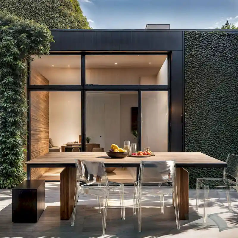 Chaises d'appoint empilables modernes WRGHOME pour terrasse, intérieur/extérieur (lot de 2) - 79 cm H x 49 cm L x 50 cm P