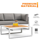 Ensemble de canapés d'extérieur, tables, ensemble de canapés d'extérieur en aluminium