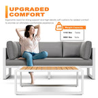 Ensemble de canapés d'extérieur, tables, ensemble de canapés d'extérieur en aluminium