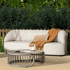 Table basse ronde de patio en aluminium Harper 34,5
