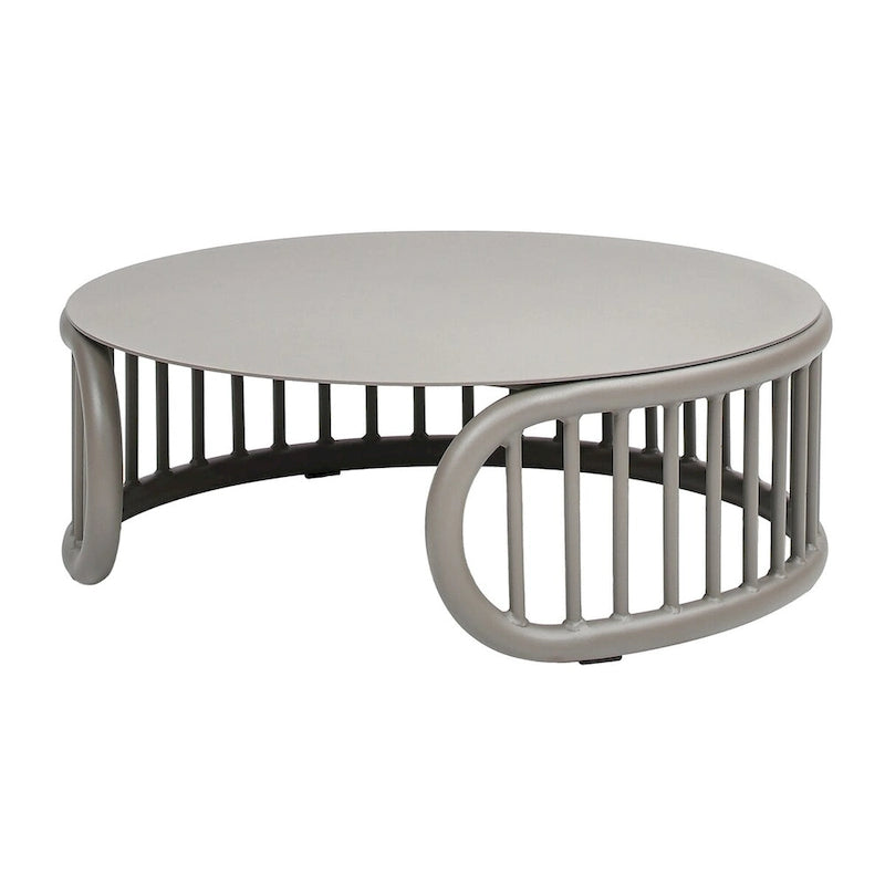 Table basse ronde de patio en aluminium Harper 34,5