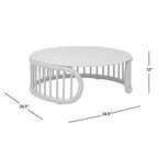 Table basse ronde de patio en aluminium Harper 34,5