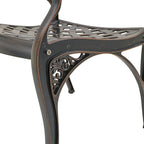 Ensemble de 2 chaises de salle à manger fixes en aluminium moulé