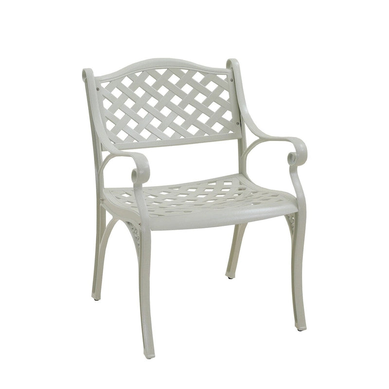 Ensemble de 2 chaises de salle à manger fixes en aluminium moulé