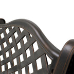 Ensemble de 2 chaises de salle à manger fixes en aluminium moulé