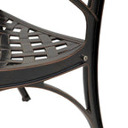 Ensemble de 2 chaises de salle à manger fixes en aluminium moulé