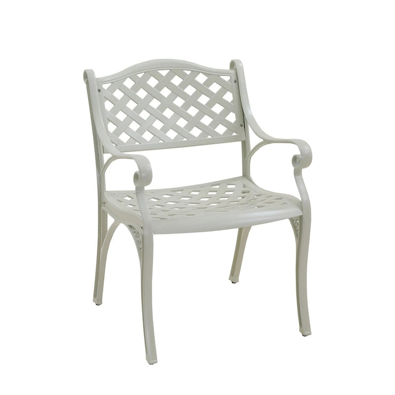 Ensemble de 2 chaises de salle à manger fixes en aluminium moulé