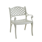 Ensemble de 2 chaises de salle à manger fixes en aluminium moulé