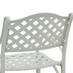 Ensemble de 2 chaises de salle à manger fixes en aluminium moulé