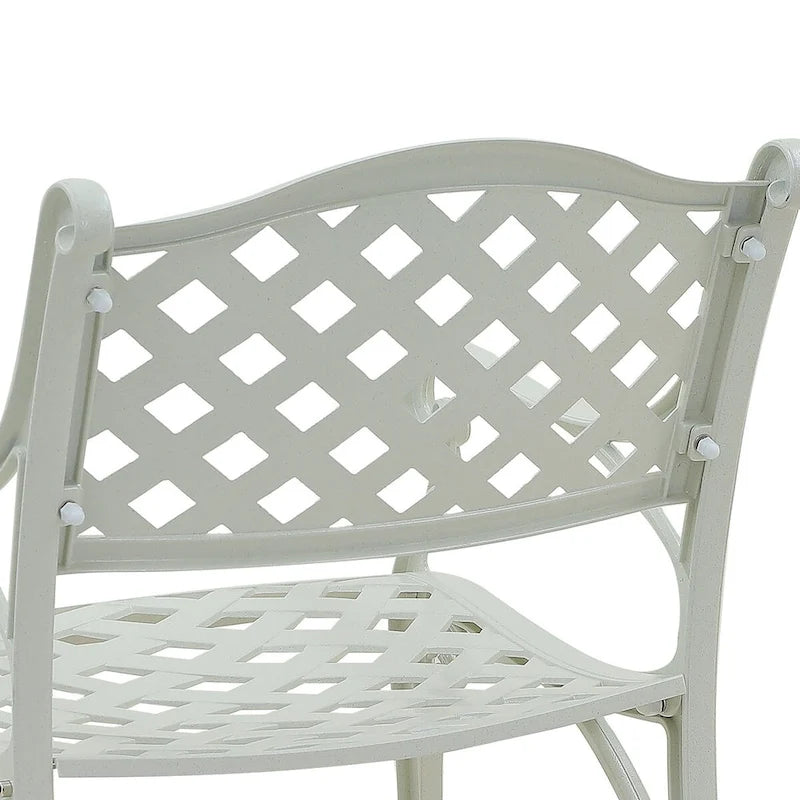Ensemble de 2 chaises de salle à manger fixes en aluminium moulé
