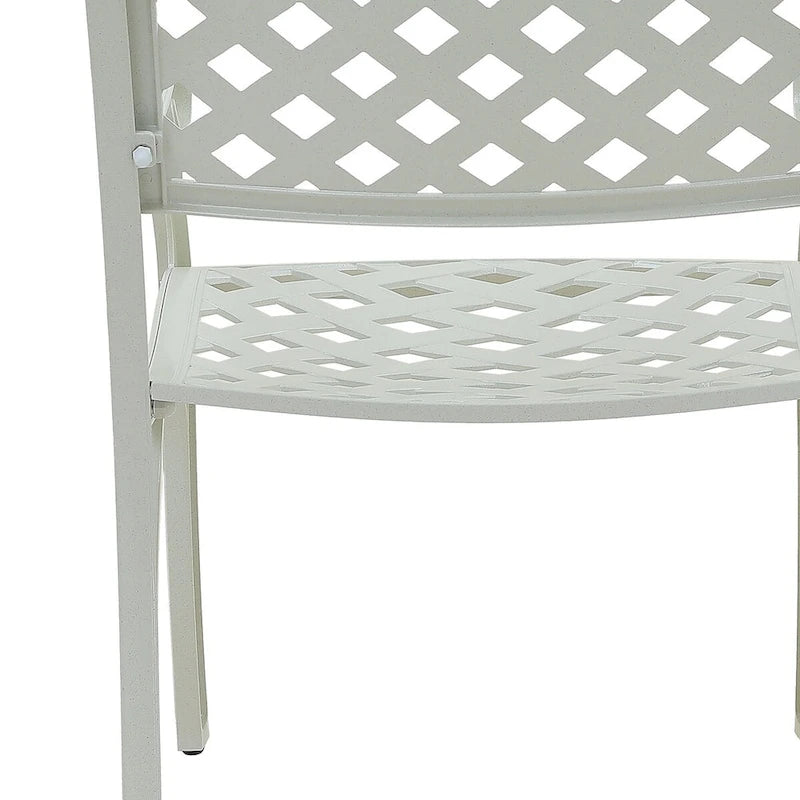 Ensemble de 2 chaises de salle à manger fixes en aluminium moulé