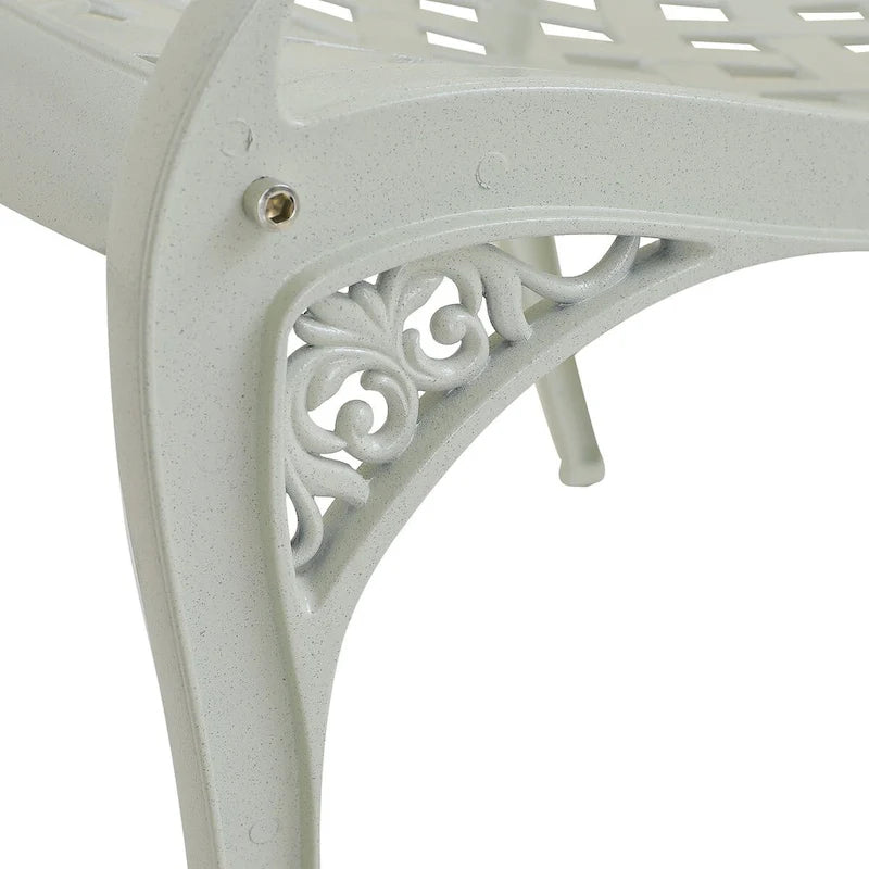 Ensemble de 2 chaises de salle à manger fixes en aluminium moulé