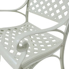 Ensemble de 2 chaises de salle à manger fixes en aluminium moulé