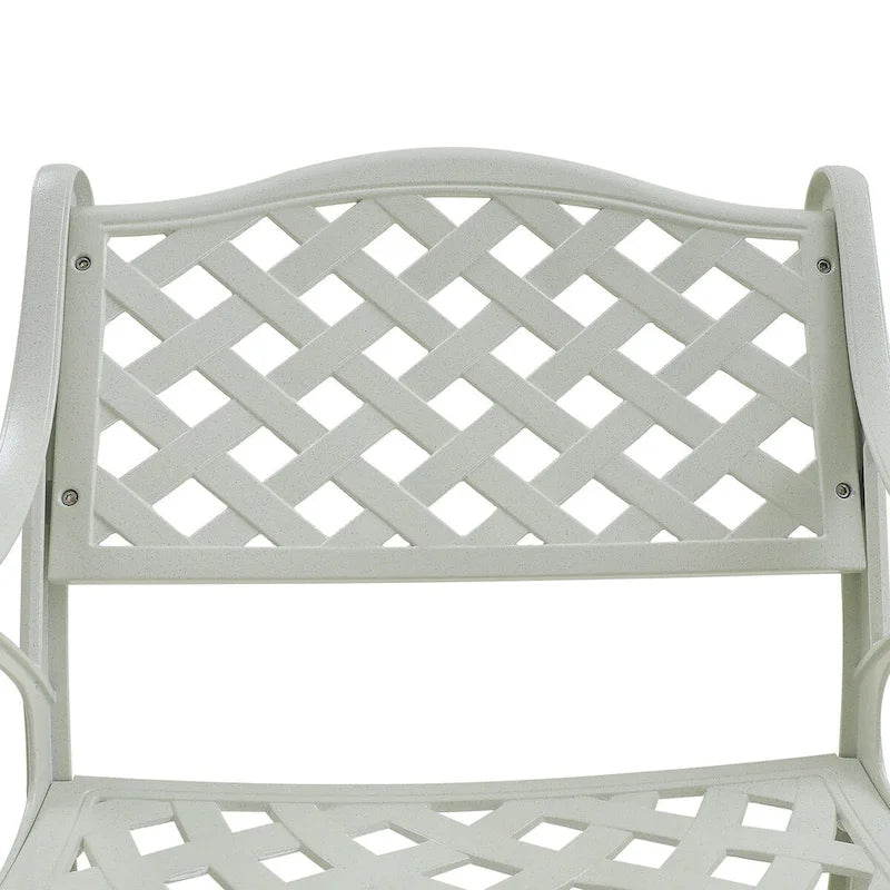 Ensemble de 2 chaises de salle à manger fixes en aluminium moulé