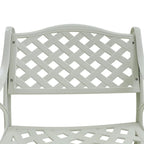Ensemble de 2 chaises de salle à manger fixes en aluminium moulé