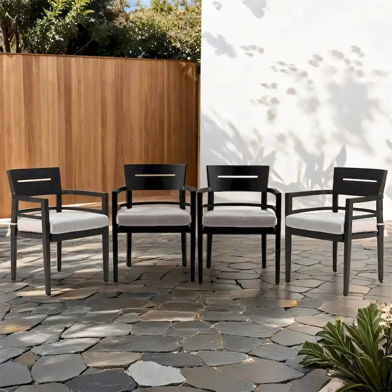 Ensemble de 4 chaises de salle à manger d'extérieur