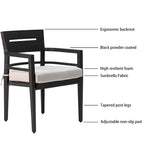 Ensemble de 4 chaises de salle à manger d'extérieur