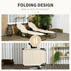 Chaises longues pliantes pour piscine, chaises longues d'extérieur avec auvent