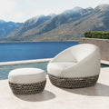 Fauteuil de jardin Willow 35,5 en tissu tressé avec repose-pieds
