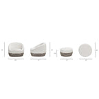 Fauteuil de jardin Willow 35,5 en tissu tressé avec repose-pieds