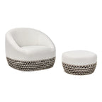 Fauteuil de jardin Willow 35,5 en tissu tressé avec repose-pieds