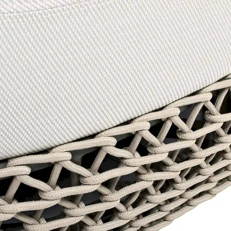 Fauteuil de jardin Willow 35,5 en tissu tressé avec repose-pieds