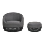 Fauteuil de jardin Willow 35,5 en tissu tressé avec repose-pieds