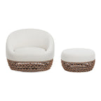 Fauteuil de jardin Willow 35,5 en tissu tressé avec repose-pieds