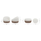 Fauteuil de jardin Willow 35,5 en tissu tressé avec repose-pieds