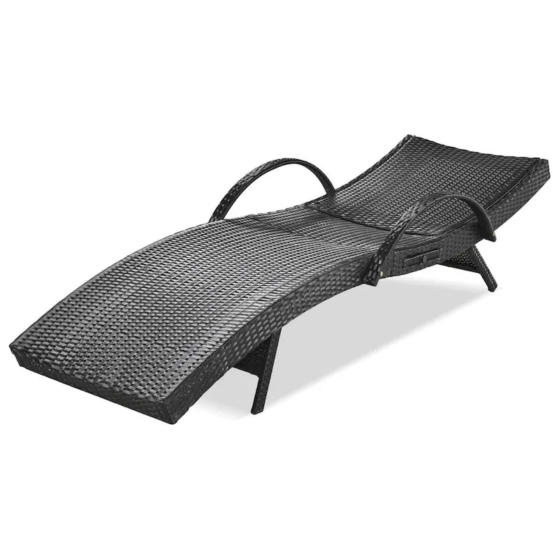 80 Chaises longues d'extérieur en osier, lot de 2